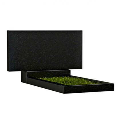 Monument din granit negru DUBLU cu montare