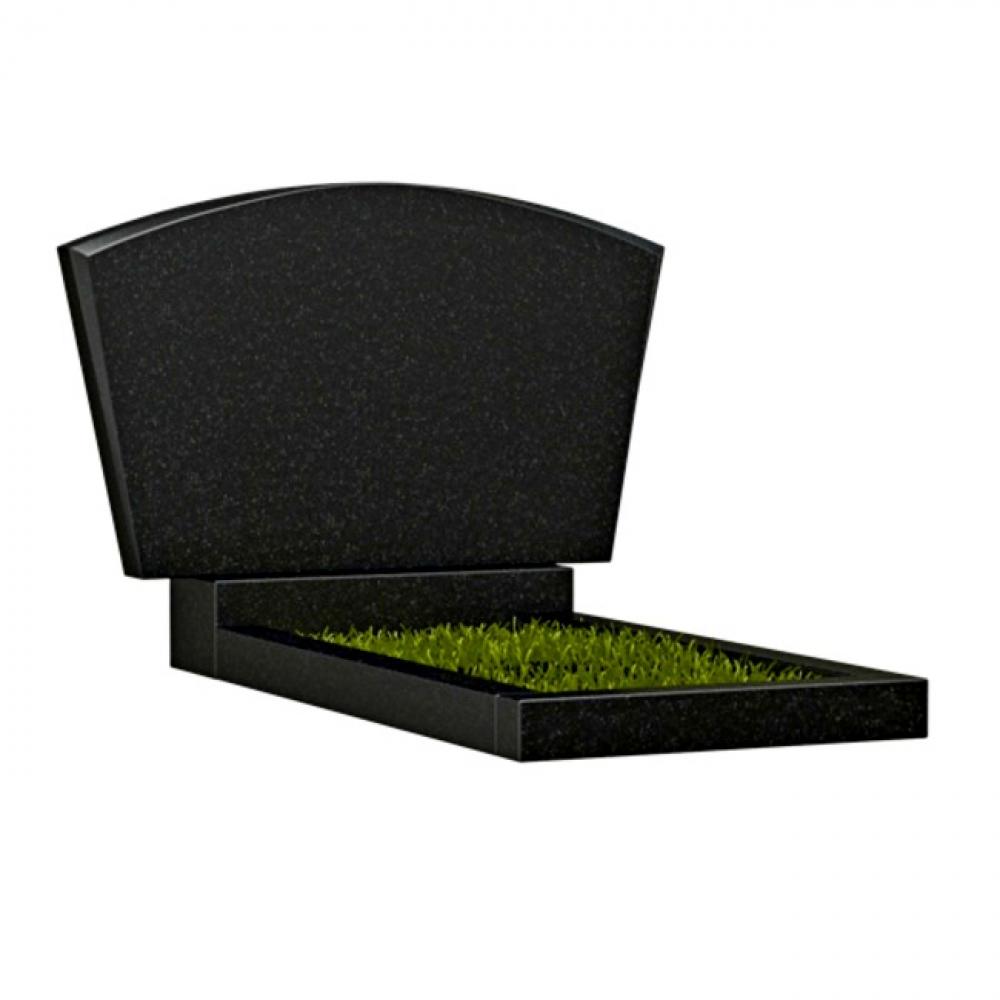 085 Monument din granit negru DUBLU cu montare
