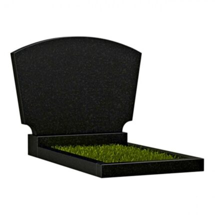 Monument din granit negru DUBLU cu montare