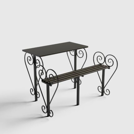 Masa din metal forjat vopsit negru