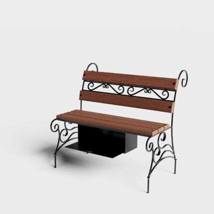 Banca din metal forja cu lemn