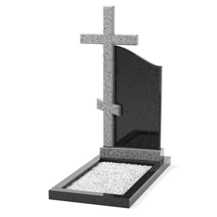 Monument standard din granit roșu si gri
