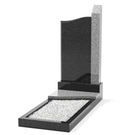 Monument standard din granit negru cu gri